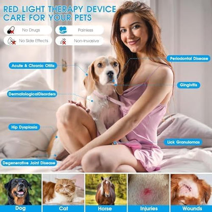 Limot RED Light Device, lllt Low Level Therapy Device with LED Display & Tripod, Infrared Light Therapy Reduces Fatigue, Red Light Therapy is Available in A Variety of Modes for Use on Humans/Pet