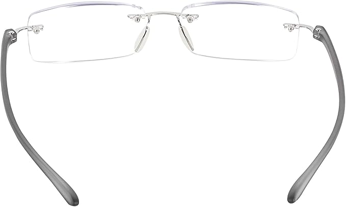 Bhigh 2 Pack Reading Glasses Blue Light Reading Glasses men's reading glasses for women Frameless Computer Reading Glasses