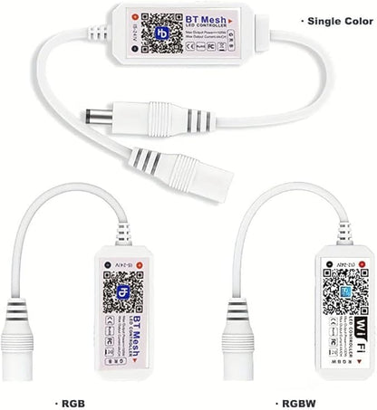 Smart Bluetooth Led Controller DIM RGB RGBW LED Dimmer Controller APP Voice Control Music Timmer DC5V 12V 24V for 5050 2835 LED Tape (Bluetooth, RGB)
