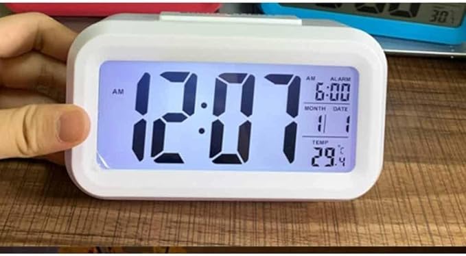 Alarm Clock for Bedroom,Wake Up Light Sunrise Alarm Clock for Kids,Smart Voice Alarm Clock, Smart Timer, Student, Electronic Warning Machine
