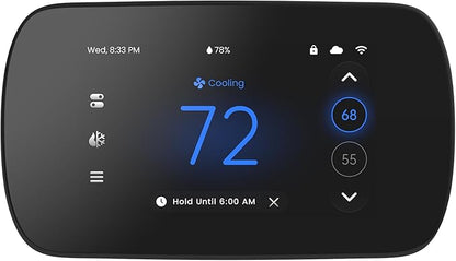 Smart Thermostat for House, 4.3 Inches WiFi Thermostat Compatible with Alexa and Google Assistant, 7day x 8period Programmable Control Programmable, C-Wire Required