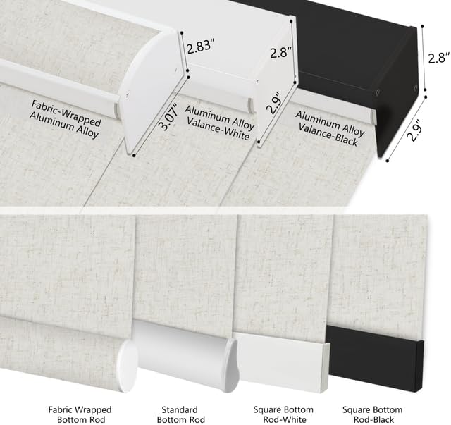 Aprilsmart Motorized Blinds with Remote,Compatible with Apple HomeKit Alexa Google Home- Voice and app Control,Motorized Roller Shades 100% Blackout Custom Size (Linen Stone-01)