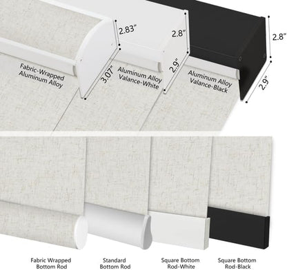 Aprilsmart Motorized Blinds with Remote,Compatible with Apple HomeKit Alexa Google Home- Voice and app Control,Motorized Roller Shades 100% Blackout Custom Size (Linen Stone-01)