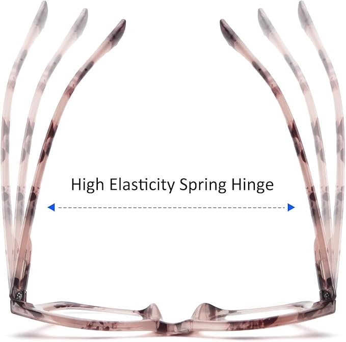 REAVEE Oprah Style Reading Glasses for Women, Blue Light Blocking Stylish Oversized Computer Readers Spring Hinge