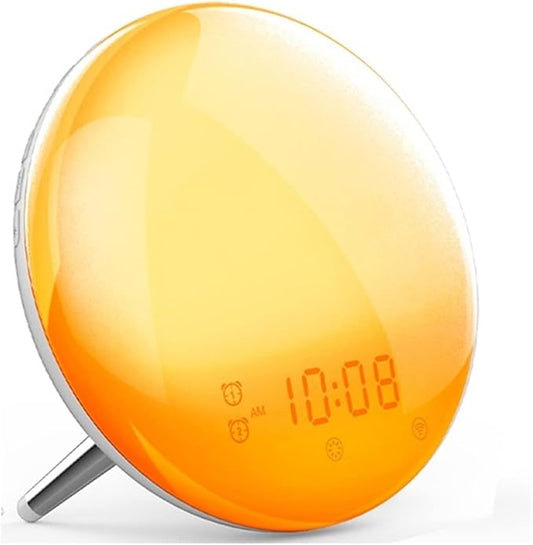 Alarm Clocks Smart Wake Up Light Workday Clock Sunrise/Sunset Simulation 4 Remote Control