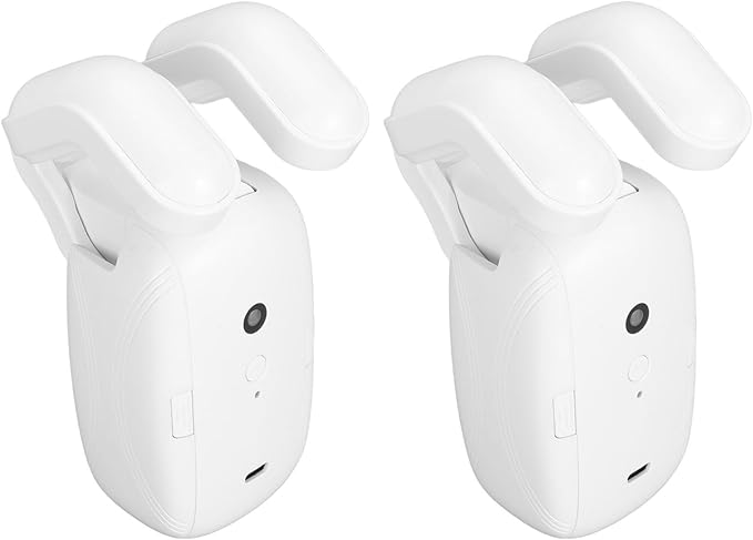 2 Pcs Smart Automatic Curtain Opener, Bluetooth Remote Control Smart Curtain with Timer & APP, Voice Control, Roman Rod Track, Silent Electric Curtain Opener for Bedroom, Office