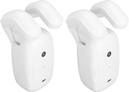 2 Pcs Smart Automatic Curtain Opener, Bluetooth Remote Control Smart Curtain with Timer & APP, Voice Control, Roman Rod Track, Silent Electric Curtain Opener for Bedroom, Office