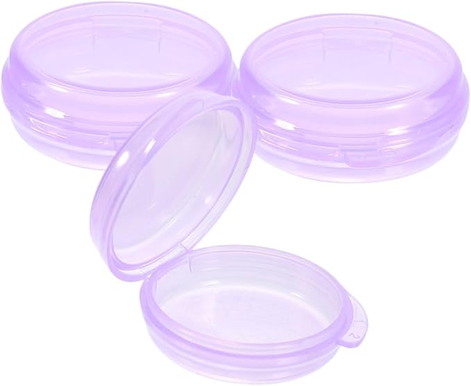 Baluue 3pcs Round Medicine Organizer Compact Pill Dispenser for Travel Material for Daily Medication Management and Storage
