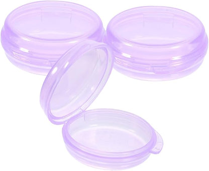 Baluue 3pcs Round Medicine Organizer Compact Pill Dispenser for Travel Material for Daily Medication Management and Storage