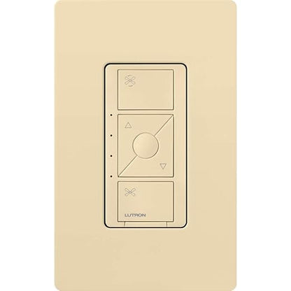 Lutron Caseta Smart Fan Speed Control Switch (Smart Hub Required), Single-Pole Lutron Caseta Switch for Ceiling Fans, PD-FSQN-IV, Ivory