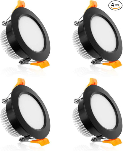 YGS-Tech 3 Inch LED Recessed Lighting, Dimmable Downlight 5W(40W Halogen Equivalent), CRI80, 5000K Daylight White, Ceiling Light with LED Driver(4 Pack)