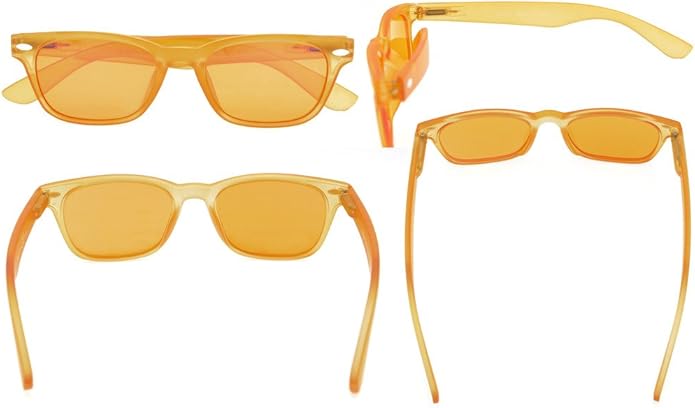 Eyekepper Blue Light Blocking Eyeglasses Sleep Glasses Prevent Eye Strain Game Eyewear Dark Orange Lenses