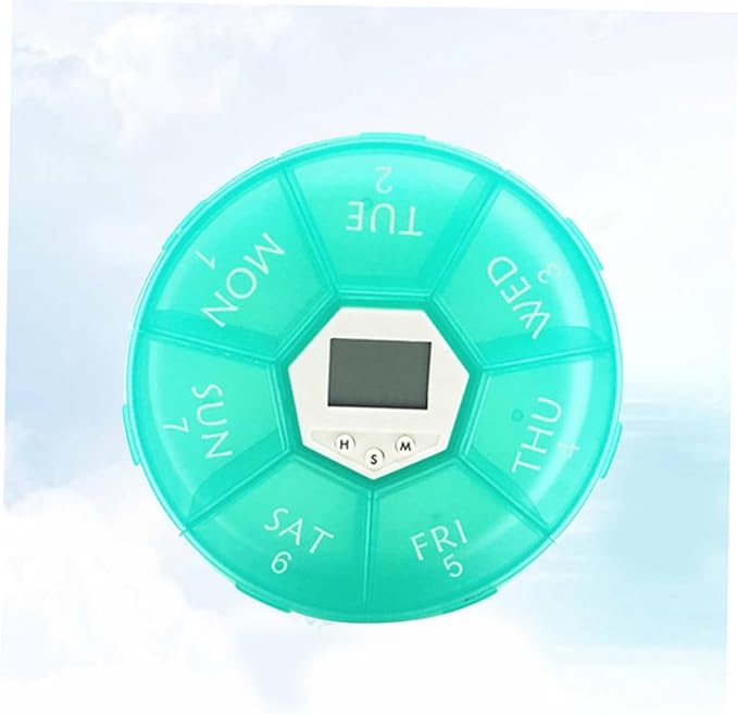 Portable Medicine Box Compartments Alarm Clock Reminder for Daily Medication Pill Dispenser for Travel Pill Organizer First Aid Box