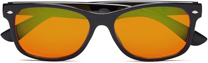 Eyekepper Blue Blocking Amber Glasses for Sleep-Nighttime Eyewear-Special Orange Tinted Glasses for Women Men