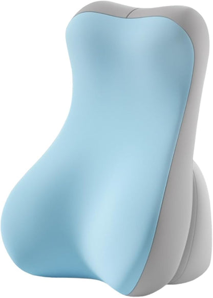 Ergonomic Reading & Back Pillow with S-Curve Design | Adjustable Memory Foam Support for Bed, Sofa & Floor | Ideal for Reading, Nursing, Meditation & headboard Pillow (Blue) (Blue)
