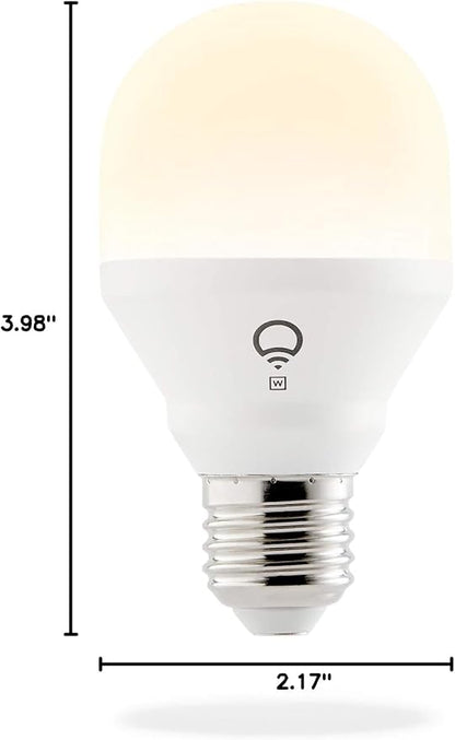 LIFX Mini White (A19) Wi-Fi Smart LED Light Bulb, Dimmable, Warm White, No Hub Required, Works with Alexa, Apple HomeKit and the Google Assistant,9 watts