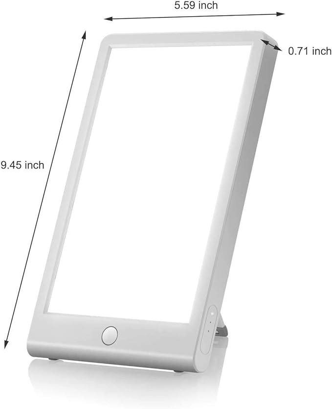 Light Therapy Lamp, UV-Free 10000 Lux Light, Touch Control, Adjustable Brightness Levels, 4 Timer Function, for Home/Office Use
