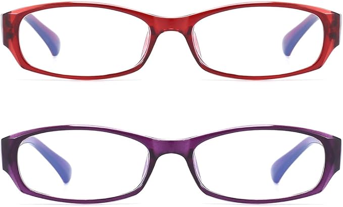 Reading Glasses for Women with Spring hinges 1.75 Rectangulart Computer Readers with Blue Light Protection and Case