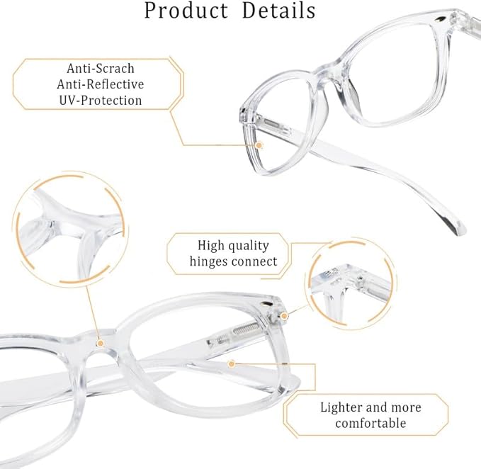 LifeArt Blue Light Blocking Glasses Anti Eyestrain Computer Reading Glasses Gaming GlassesTV Glasses Women and Men Anti Glare