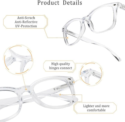 LifeArt Blue Light Blocking Glasses Anti Eyestrain Computer Reading Glasses Gaming GlassesTV Glasses Women and Men Anti Glare