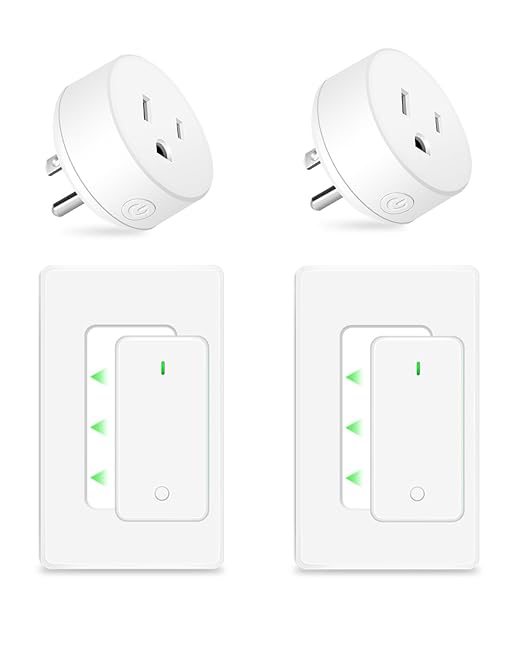 NineLeaf 2 Remote Control Outlet Plug with 2 Separate Switches – 500ft Range Wireless Light Switch, No Wiring, Removable Magnetic Base, 15A/1500W, Programmable Timer for Lamps, Fans, Holiday Décor