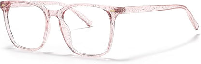 Oversized Square Blue Light Blocking Glasses for Women Men, Anti-Fatigue Computer Monitor Glasses Reduce Eye Strain