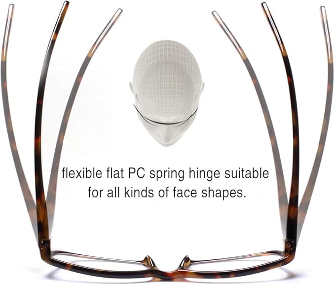 Henotin 5-Pack Reading Glasses Blue Light Blocking Anti Eyestrain Computer Reading Glasses for Women and Men Readers (5 Pack Tortoise, 3.00, Diopters)