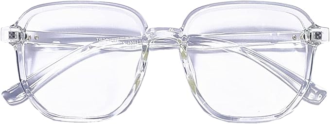 Blue Light Blocking Glasses Reading Glasses for Women Men Square Nerd Eyeglasses Frame Lightweight Reduce Eye Strain