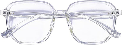 Blue Light Blocking Glasses Reading Glasses for Women Men Square Nerd Eyeglasses Frame Lightweight Reduce Eye Strain