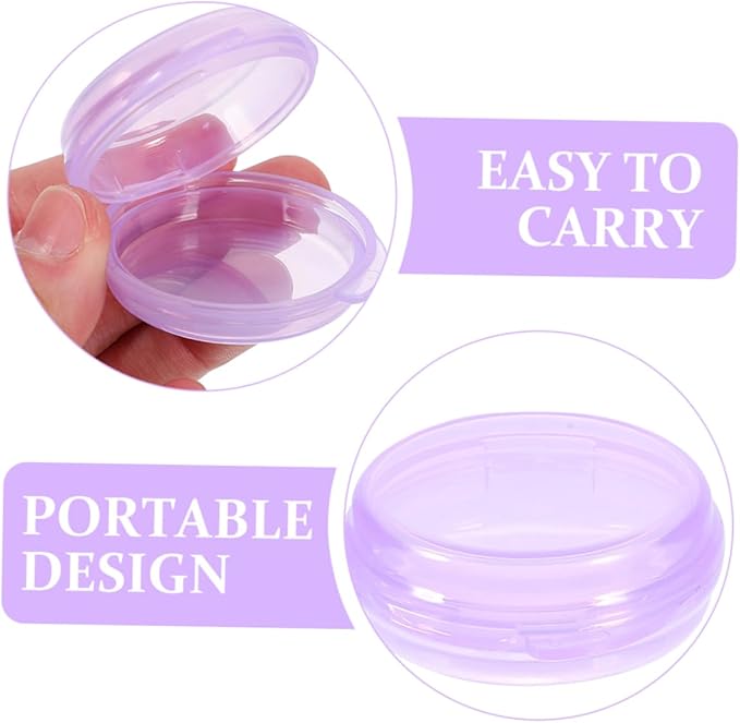 Baluue 3pcs Round Medicine Organizer Compact Pill Dispenser for Travel Material for Daily Medication Management and Storage