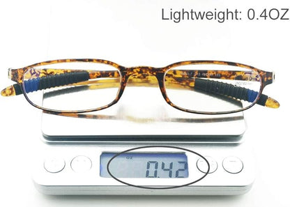 Computer Blue Light Blocking Reading Glasses(Flexible and Lightweight) Plastic Portable Readers