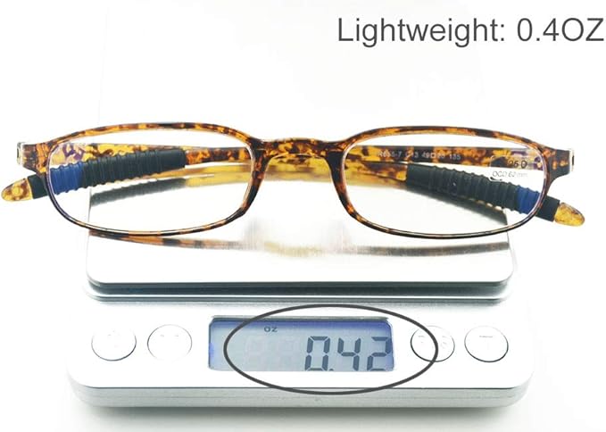 Tortoise Shell Computer Blue Light Blocking Reading Glasses(Flexible and Lightweight) Plastic Portable Readers