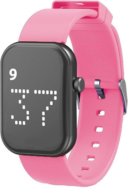 Rechargeable Vibrating Alarm Watch Silent Pill Reminder Wristband Wake Up Watch - with 8 Personalised Message Reminder