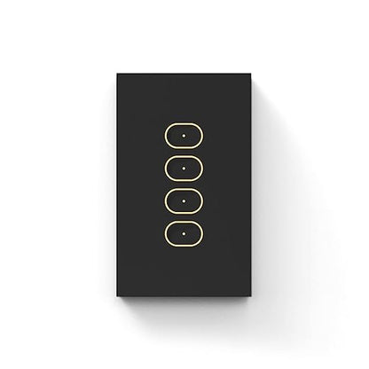LIFX Smart Switch – in-Wall 4-Button Light Switch with App & Voice Control, Schedules, Soft Switching for Smart & Standard Lights, Haptic Touch, Backlit Design, SWAU2G4BL