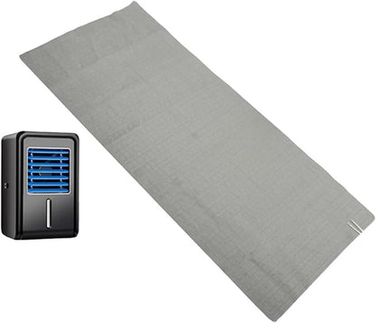 Buhelyc Cooling Bed Conditioning System, with Negative Ion Fan, Silent, PVC Mattress Pad, Cooling Pad Mattress Ideal for Waterproof and Optimum Sleeping Comfort, Durable Cooling Pad(Size:1.6 * 1.4m)