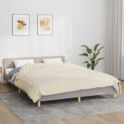 vidaXL Weighted Blanket in Light Cream - Breathable, Durable Fabric, Filling for Optimal Comfort, Ideal for Better Sleep