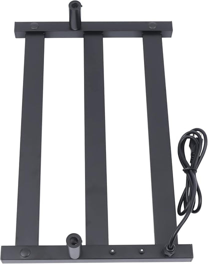 Electric Towel Warmer with Built-in Timer Stainless Steel Heated Towel Warmer for Bathroom, Wall Mounted Freestanding Electric Black Towel Warmer with Smart Temperature Control (3-layer)