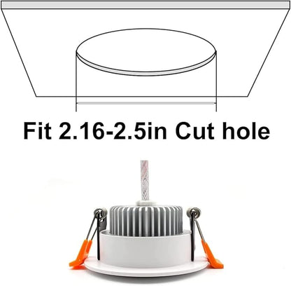 YGS-Tech 2 Inch LED Recessed Lighting, Dimmable Downlight 3W(35W Halogen Equivalent), CRI80, 4000K Natural White Ceiling Light with LED Driver (24 Pack)