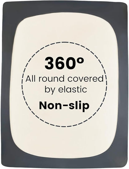 SLEEP ZONE Queen Mattress Pad, Cooling Mattress Topper, Quilted Fitted Mattress Cover, Machine Washable Mattress Protector, Soft Fluffy Down Alternative, Deep Pocket 8~21 inch (Black, Queen)