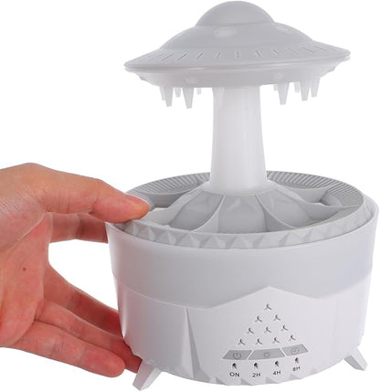 Cabilock Rain Cloud Humidifier, Aromatherapy Essential Oil Diffuser with Remote Control, Rain Sounds White Noise Humidifier, Waterfall Night Lights Sleep Aid Desk Lamp for Bedroom