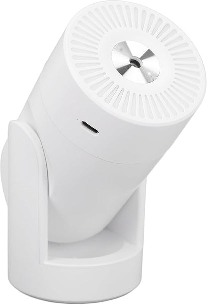 Black Portable USB Humidifier with Angle, Quiet Cool Mist Desktop Humidifier for Travel - 360 Degree Rotation Car Humidifier (White)