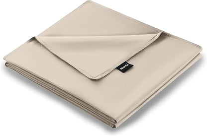 ZonLi 60"x80" Khaki Duvet Cover, Oeko-texCertified 100% Cotton, Queen Size RemovableDuvet Cover for Weighted Blanket