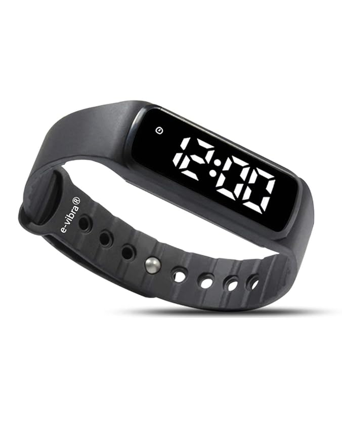 Potty Training Watch - Silent Vibrating Alarm Watch Pill Reminder Wristband with Countdown Timer (Black)