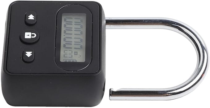 Electronic Timer Lock with LCD Display, 999-Hour Countdown, USB Rechargeable, Auto Unlock, for Self-Control Training (Silver)