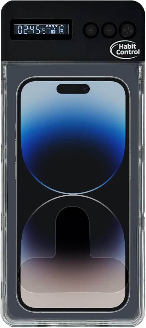 Cell Phone Timed Lock Box, PC ABS Self-Control Case withTimer, Timed Electronic Lock Box, Smart Device Locker for Study, Focus, Productivity