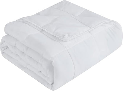L'AGRATY Weighted Blanket - 48"x72" 15lbs Cooling Breathable Heavy Blanket Microfiber Material with Glass Beads for Adult All-Season Summer Fall Winter Soft Thick Comfort