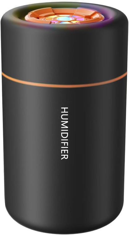 Mini Humidifier, USB Personal Desktop Humidifier for RV, Office, Bedroom etc. Auto Shut-Off, 2 Mist Modes, Super Quiet (Black)