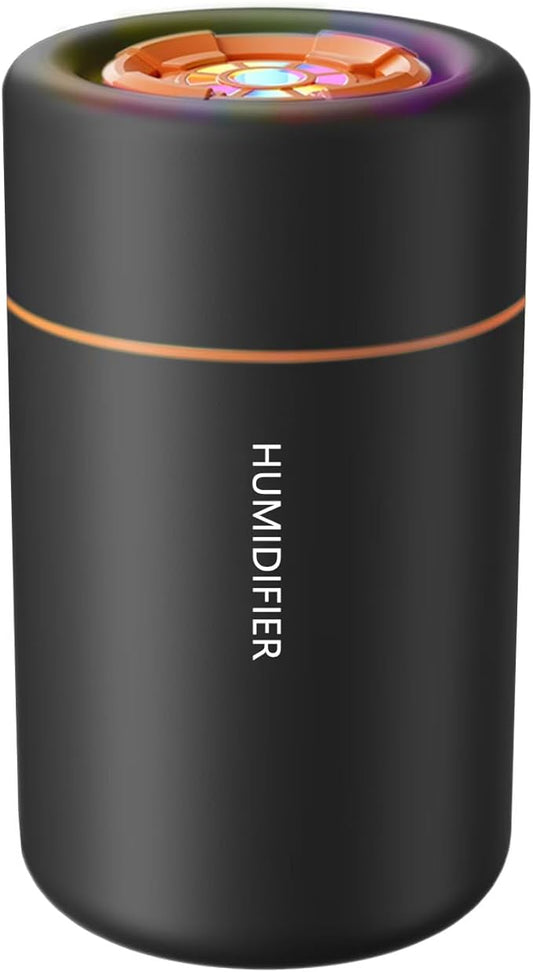 Mini Humidifier, USB Personal Desktop Humidifier for RV, Office, Bedroom etc. Auto Shut-Off, 2 Mist Modes, Super Quiet (Black)