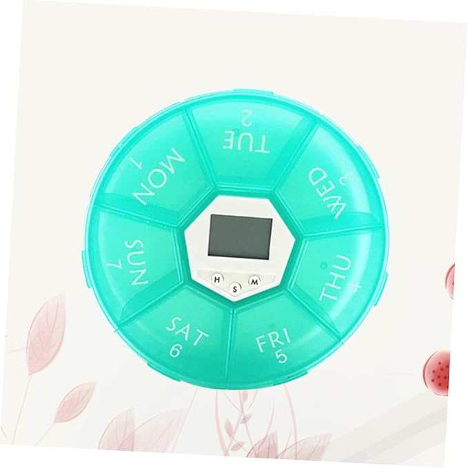 Portable Medicine Box Compartments Alarm Clock Reminder for Daily Medication Pill Dispenser for Travel Pill Organizer First Aid Box