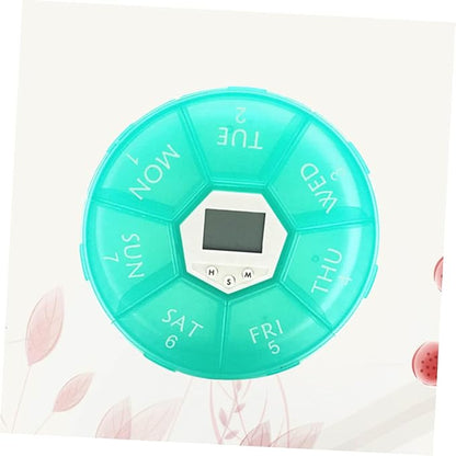 Portable Medicine Box Compartments Alarm Clock Reminder for Daily Medication Pill Dispenser for Travel Pill Organizer First Aid Box